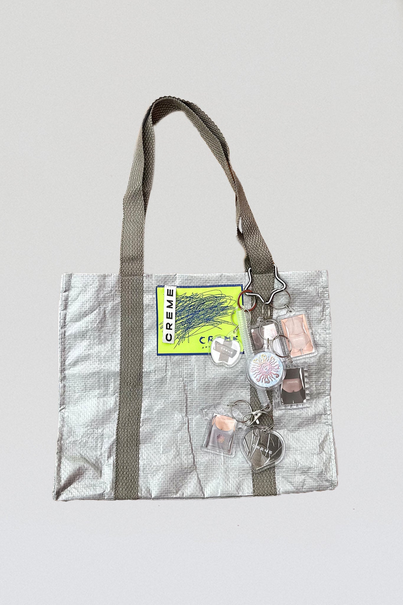 Mini Shopper Bag Silver