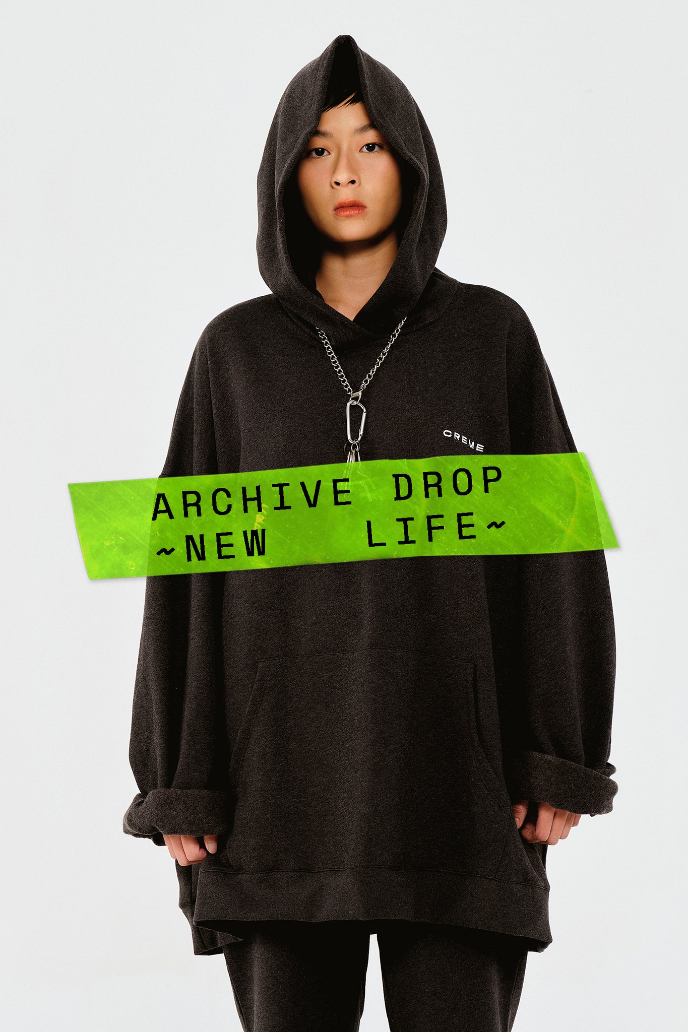 Sweatshirt Moletom Oversized Capuz Cinza Escuro