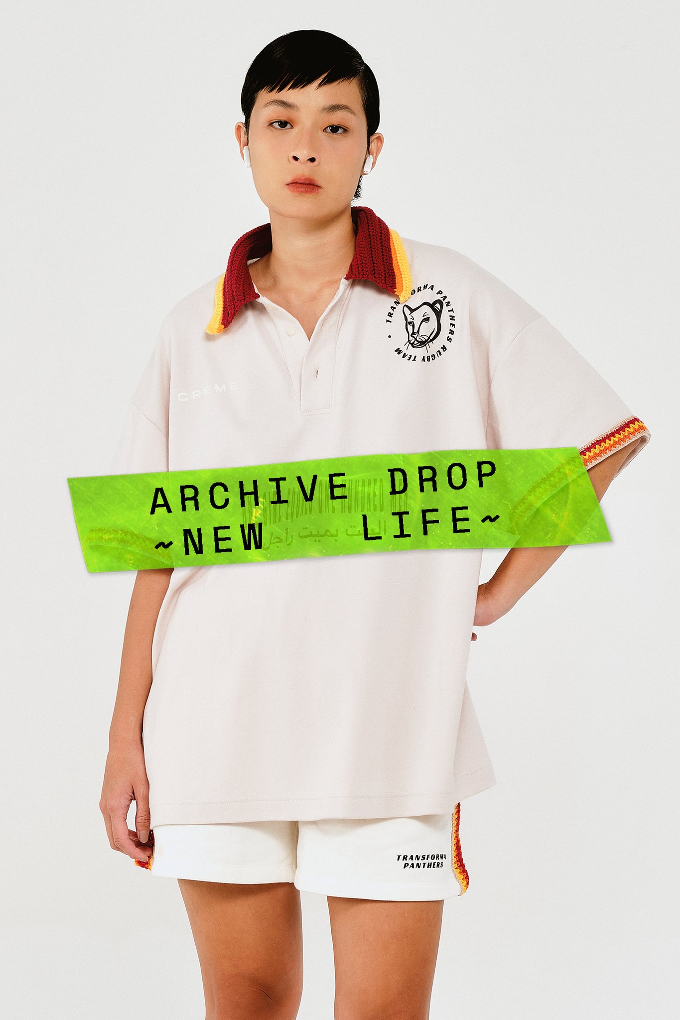 Camisa Polo Manga Curta CREME & Transforma Panthers